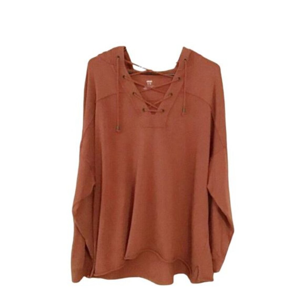 Aerie Women's Size Medium Oversized Grungecore Distressed Boxy Comfy Hoodie‎